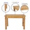 Flash Furniture Rectangle 30 in W, 46 in L, 30 in H, Pine Wood, Pinus Glabra, Light Natural XA-F-46X30-LN-GG - alternate 2